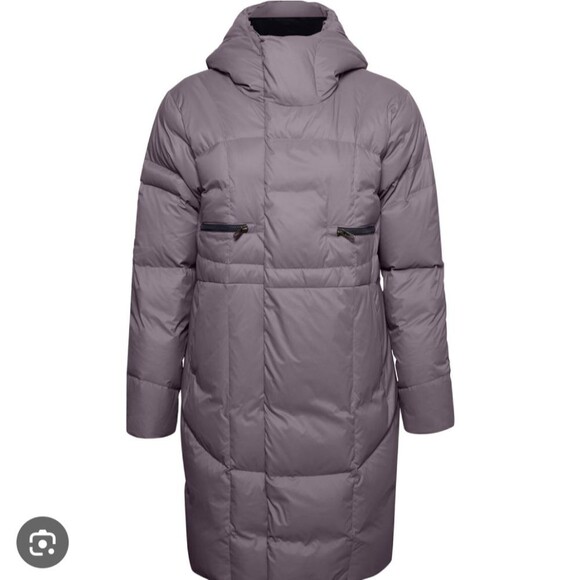 Under Armour UA Down Cold Gear Parka Puffer Jacket Coat Lavender Purple Grey L - Picture 12 of 12
